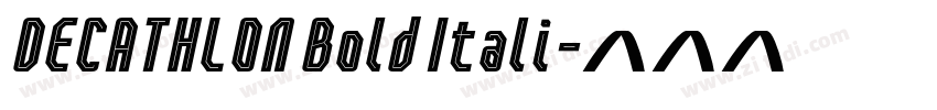 DECATHLON Bold Itali字体转换